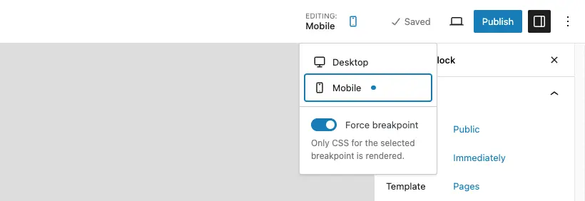 The breakpoint toggle force mode activated for a specific breakpoint